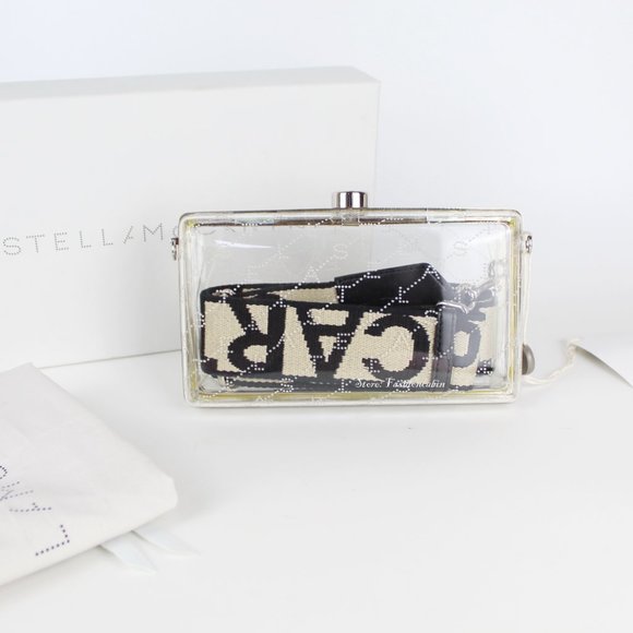 NEW STELLA MCCARTNEY Clear Logo Crossbody | Runway Sport Luxe It-Bag for Events - Picture 2 of 16